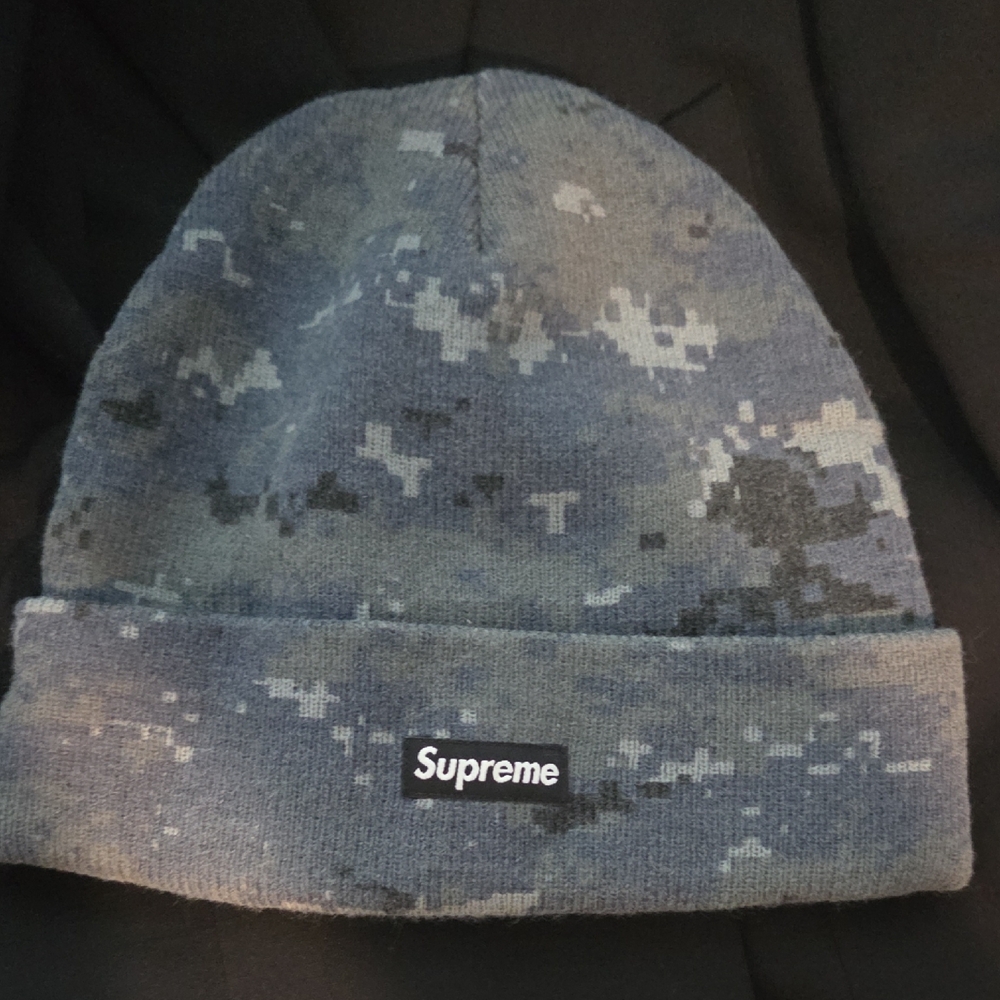 Supreme Blue and Gray Digital Camo Hat